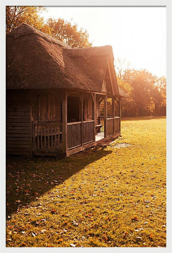 Traditional Wooden Cricket Pavilion