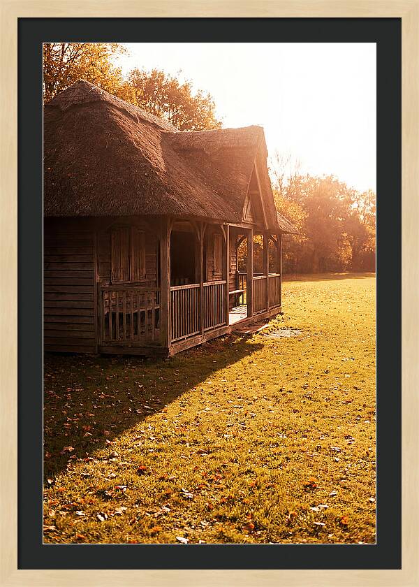 Traditional Wooden Cricket Pavilion
