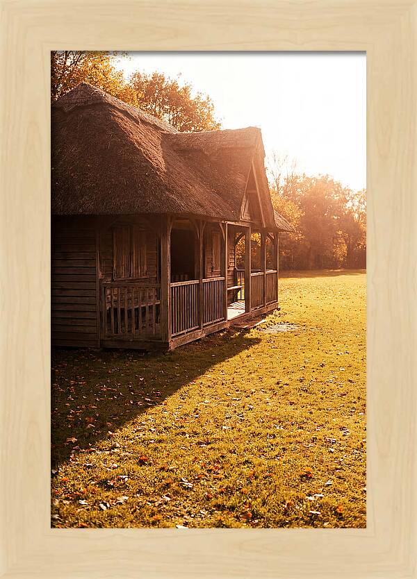 Traditional Wooden Cricket Pavilion