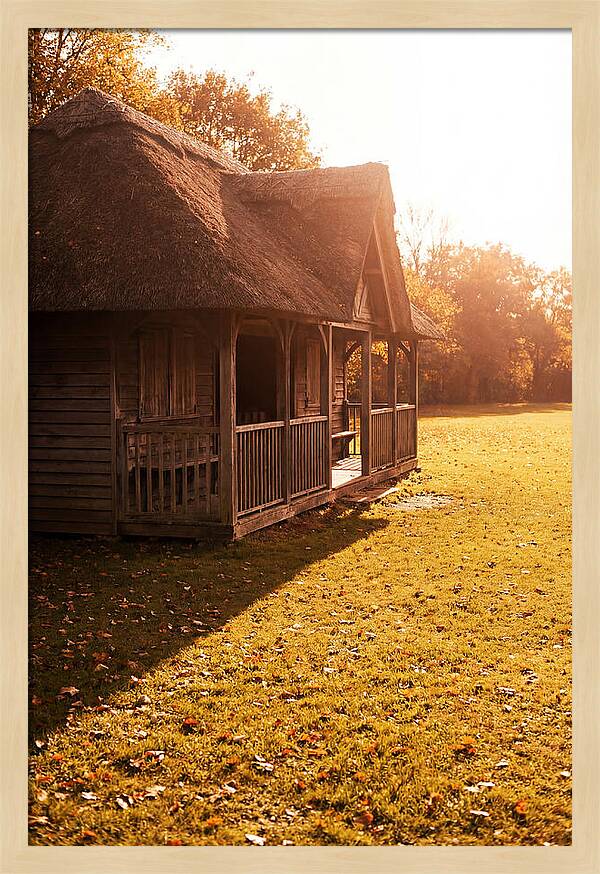 Traditional Wooden Cricket Pavilion
