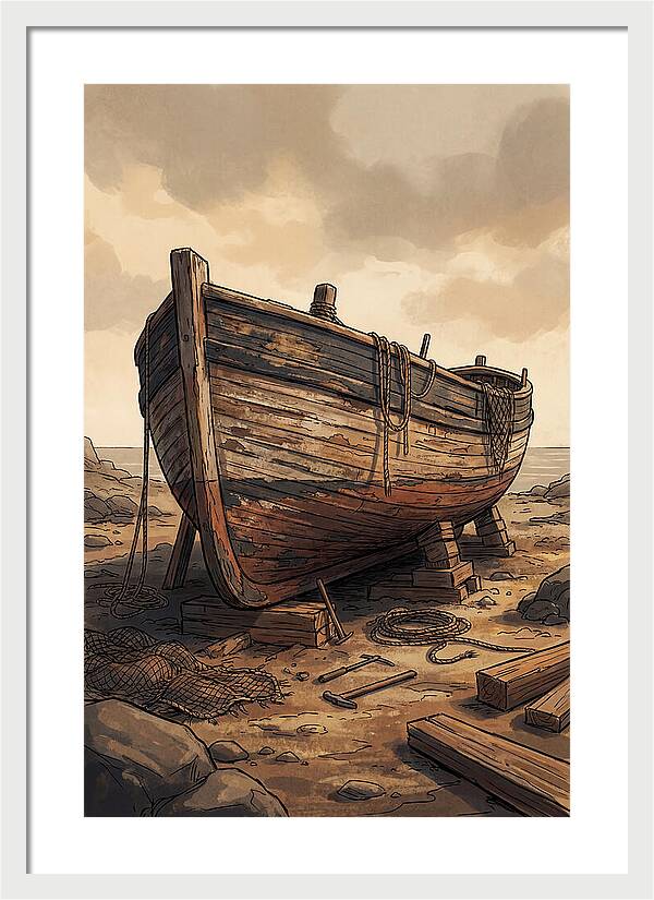 Traditional Wooden Fishing Smack