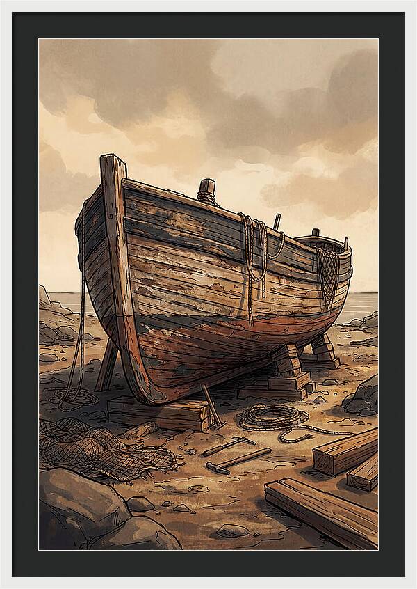 Traditional Wooden Fishing Smack