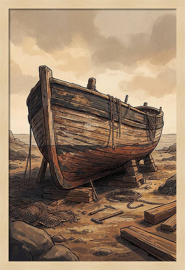 Traditional Wooden Fishing Smack