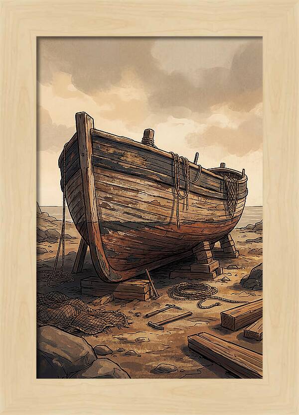 Traditional Wooden Fishing Smack