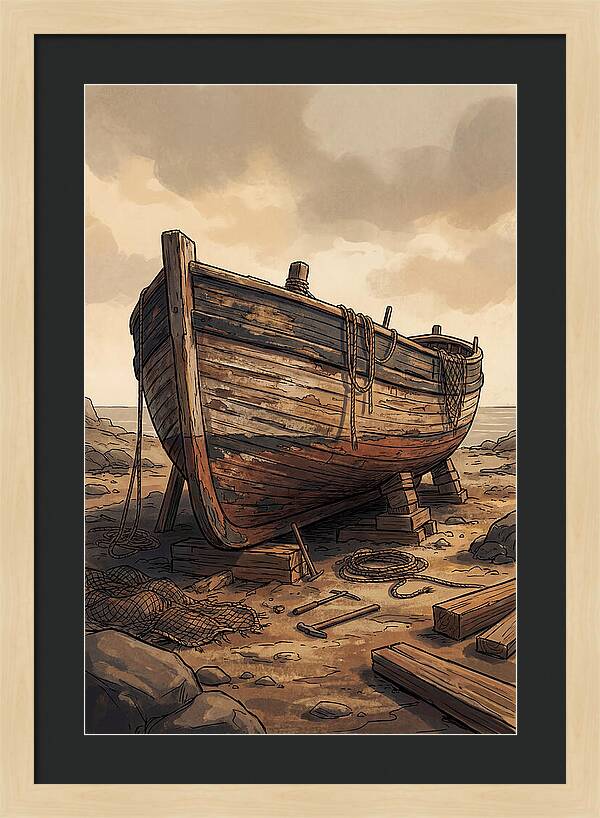 Traditional Wooden Fishing Smack