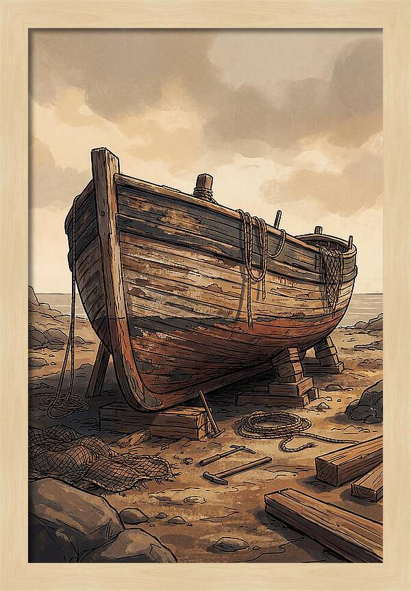 Traditional Wooden Fishing Smack