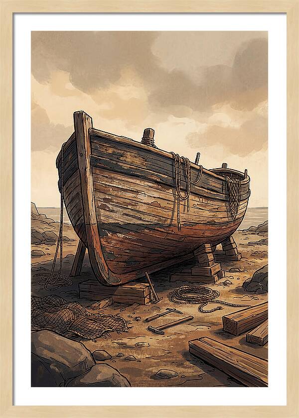 Traditional Wooden Fishing Smack