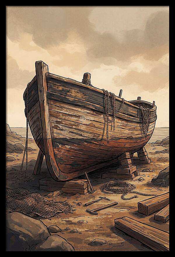 Traditional Wooden Fishing Smack