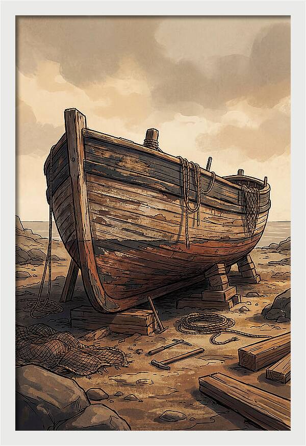 Traditional Wooden Fishing Smack