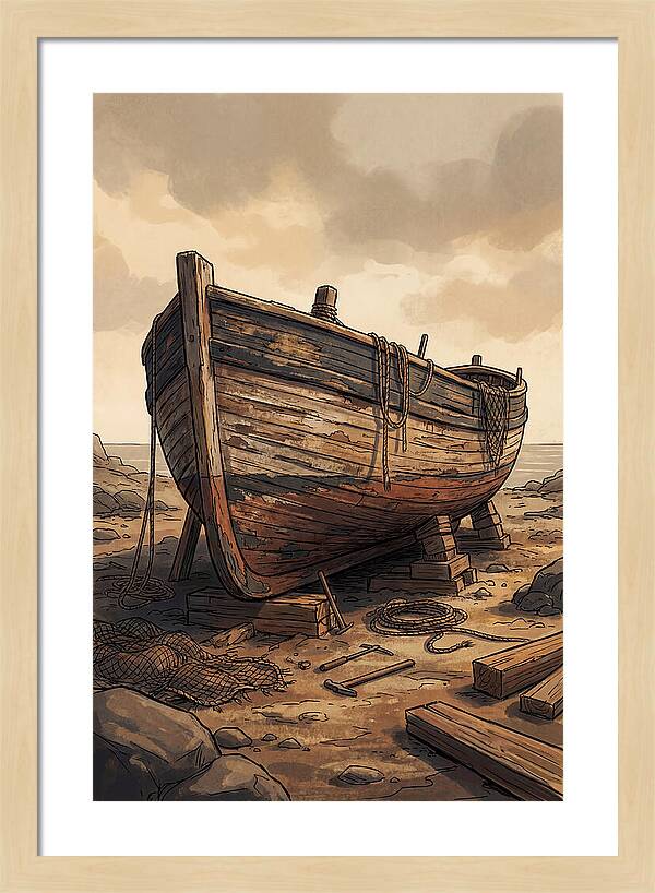Traditional Wooden Fishing Smack