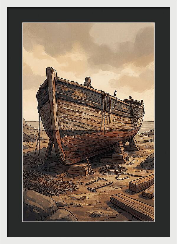 Traditional Wooden Fishing Smack