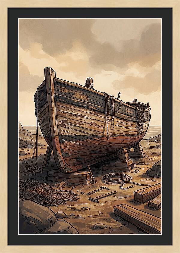 Traditional Wooden Fishing Smack