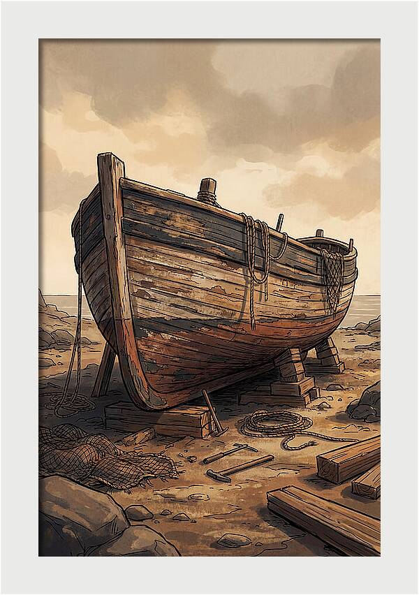 Traditional Wooden Fishing Smack