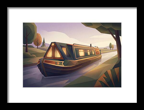 Traditional Wooden Horsedrawn Canal Boat