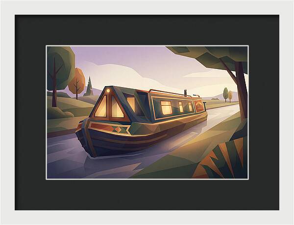 Traditional Wooden Horsedrawn Canal Boat