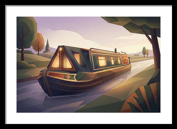Traditional Wooden Horsedrawn Canal Boat