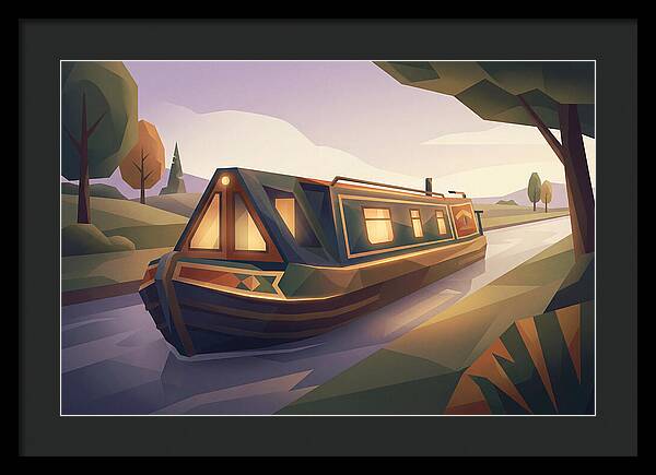 Traditional Wooden Horsedrawn Canal Boat