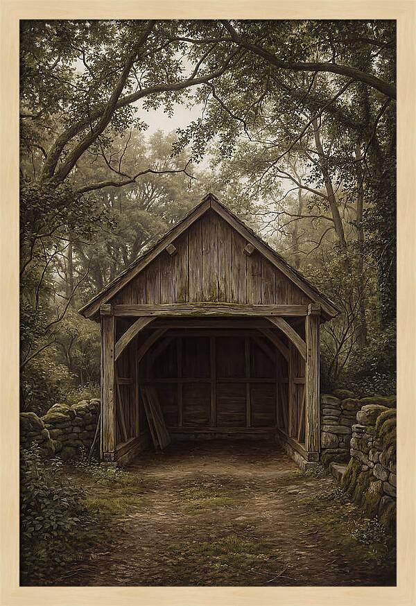 Traditional Wooden Wagon Shed
