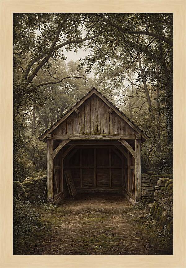 Traditional Wooden Wagon Shed