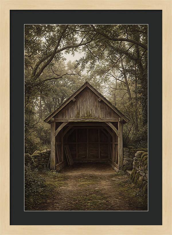 Traditional Wooden Wagon Shed
