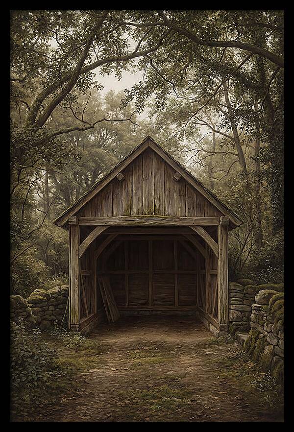 Traditional Wooden Wagon Shed