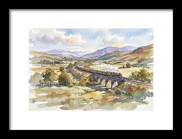 Train Journey Through Serene Landscape