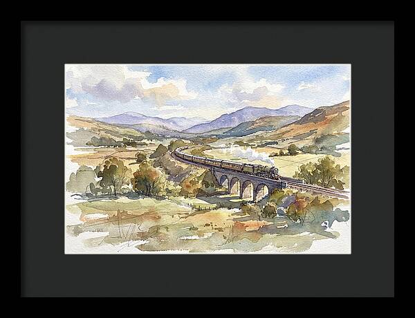 Train Journey Through Serene Landscape