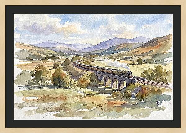 Train Journey Through Serene Landscape