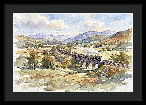 Train Journey Through Serene Landscape