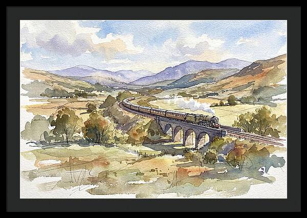 Train Journey Through Serene Landscape