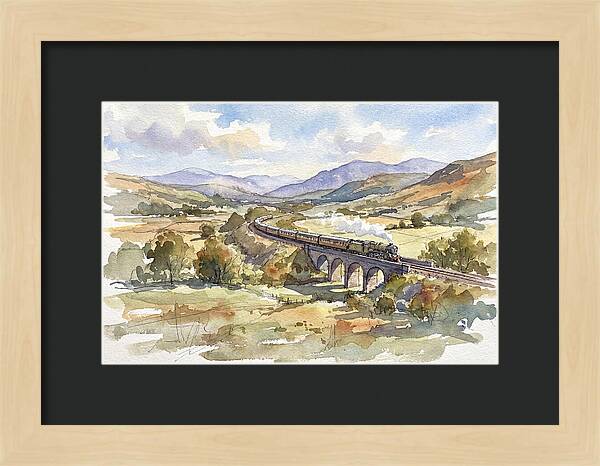 Train Journey Through Serene Landscape