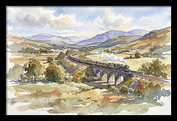 Train Journey Through Serene Landscape