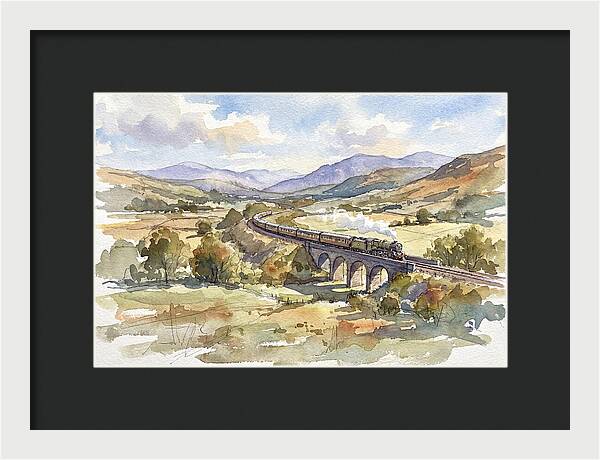 Train Journey Through Serene Landscape