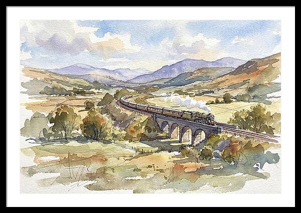Train Journey Through Serene Landscape
