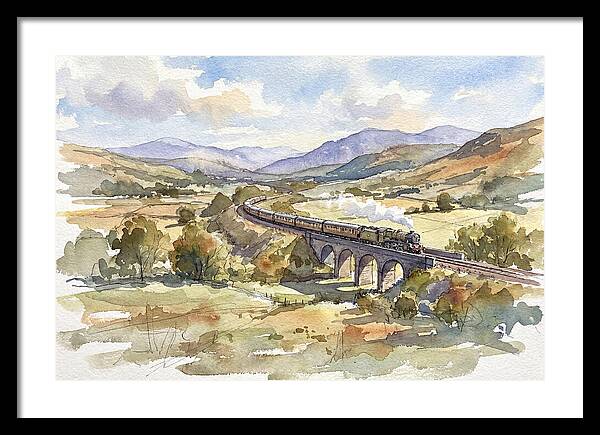 Train Journey Through Serene Landscape