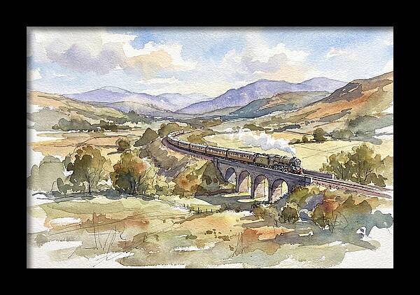 Train Journey Through Serene Landscape