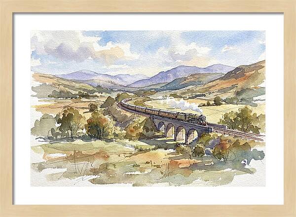 Train Journey Through Serene Landscape