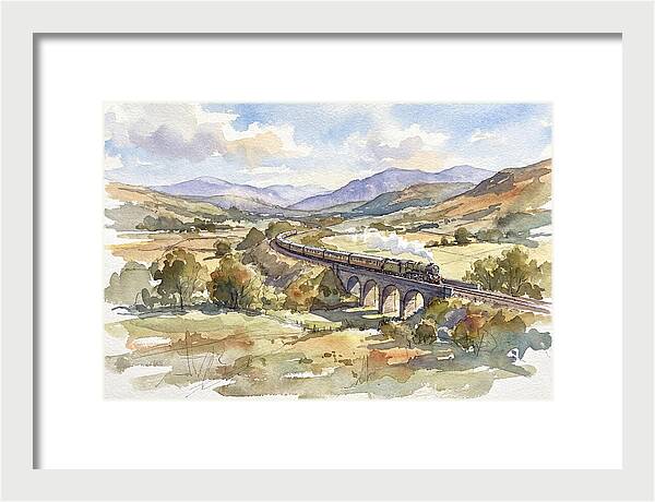 Train Journey Through Serene Landscape