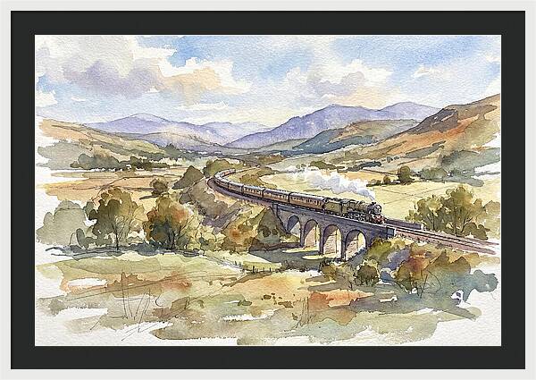 Train Journey Through Serene Landscape