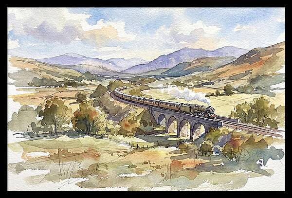 Train Journey Through Serene Landscape