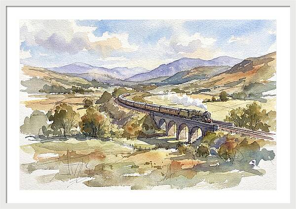 Train Journey Through Serene Landscape