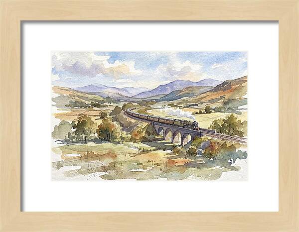Train Journey Through Serene Landscape