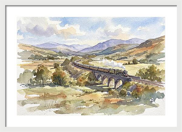 Train Journey Through Serene Landscape