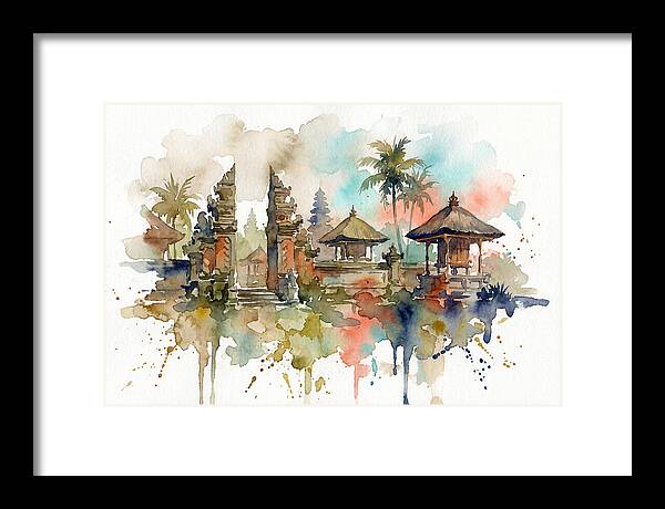 Tranquil Balinese Temple Scene