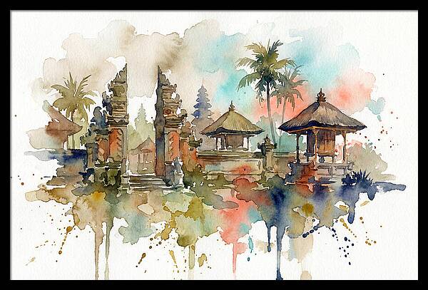 Tranquil Balinese Temple Scene