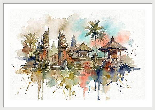 Tranquil Balinese Temple Scene