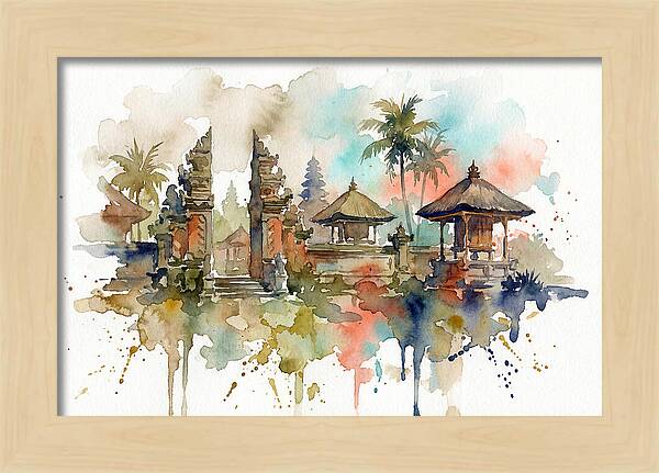 Tranquil Balinese Temple Scene