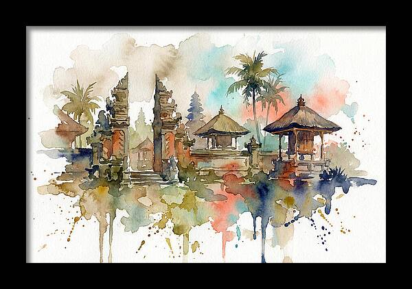Tranquil Balinese Temple Scene