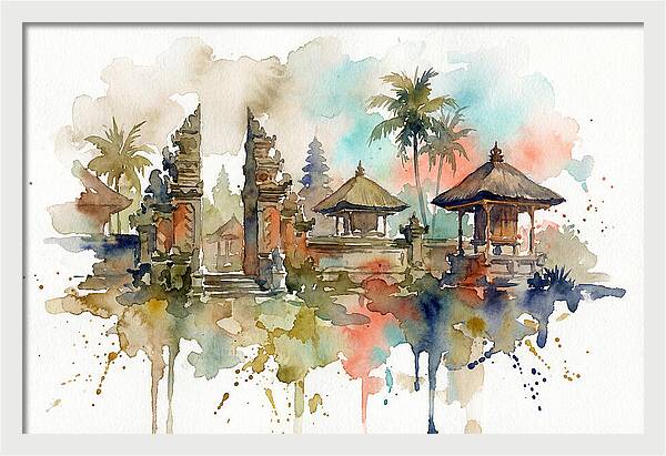 Tranquil Balinese Temple Scene