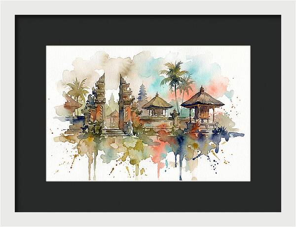 Tranquil Balinese Temple Scene
